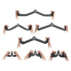 VEVOR LAT Pulldown Attachments, Cable Machine Rowing T-bar V-bar 7 Set, Tricep Pull Down Bar, Back Strength Training Rubber Coated Handle Grip, Bicep Curl Tricep Lat Pulldown Bar for Home Gym Fitness