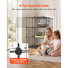 VEVOR Cat Cage 3-Tier 27.99"x27.99"x40.98" DIY Cat Playpen with Hammock, Indoor Enclosure Detachable Metal Wire Kennel Crate, Large Exercise Place Ideal for 1-2 Cats, Kittens and Small Animals, Black