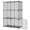 VEVOR Cat Cage 3-Tier 28"x13.98"x40.98" DIY Cat Playpen Indoor Enclosure, Detachable Metal Wire Kennel Crate, Large Exercise Place Ideal for 1-2 Cats, Kittens, Rabbits, Ferrets & Small Animals, Black