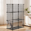 VEVOR Cat Cage 3-Tier 28"x13.98"x40.98" DIY Cat Playpen Indoor Enclosure, Detachable Metal Wire Kennel Crate, Large Exercise Place Ideal for 1-2 Cats, Kittens, Rabbits, Ferrets & Small Animals, Black
