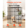 VEVOR Cat Cage 4-Tier 40.98"x27.99"x55" DIY Cat Playpen Indoor Enclosure, Detachable Metal Wire Kennel Crate with 4 Doors, Large Exercise Place Ideal for 1-2 Cats, Kittens and Small Animals, Black