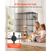 VEVOR Cat Cage 4-Tier 40.98"x27.99"x55" DIY Cat Playpen Indoor Enclosure, Detachable Metal Wire Kennel Crate with 4 Doors, Large Exercise Place Ideal for 1-2 Cats, Kittens and Small Animals, Black