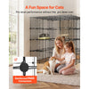 VEVOR Cat Cage 4-Tier 55"x55"x55" Large DIY Cat Playpen Indoor Enclosure, Detachable Metal Wire Kennel Crate with 3 Doors & Locks, Exercise Place Ideal for 2-3 Cats, Kittens and Small Animals, Black