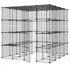 VEVOR Cat Cage 4-Tier 55"x55"x55" Large DIY Cat Playpen Indoor Enclosure, Detachable Metal Wire Kennel Crate with 3 Doors & Locks, Exercise Place Ideal for 2-3 Cats, Kittens and Small Animals, Black