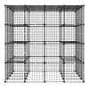 VEVOR Cat Cage 4-Tier 55"x55"x55" Large DIY Cat Playpen Indoor Enclosure, Detachable Metal Wire Kennel Crate with 3 Doors & Locks, Exercise Place Ideal for 2-3 Cats, Kittens and Small Animals, Black
