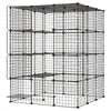 VEVOR Cat Cage 4-Tier 40.98"x40.98"x55" DIY Cat Playpen Indoor Enclosure, Detachable Metal Wire Kennel Crate with 4 Doors, Large Exercise Place Ideal for 2-3 Cats, Kittens and Small Animals, Black