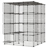 VEVOR Cat Cage 4-Tier 40.98"x40.98"x55" DIY Cat Playpen Indoor Enclosure, Detachable Metal Wire Kennel Crate with 4 Doors, Large Exercise Place Ideal for 2-3 Cats, Kittens and Small Animals, Black