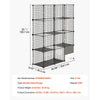 VEVOR Cat Cage 4-Tier 40.98"x13.98"x55" DIY Cat Playpen with Litter Box, Indoor Enclosure Detachable Metal Wire Kennel Crate, Large Exercise Place for 1-2 Cats, Kittens, Ferrets & Small Animals, Black