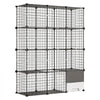 VEVOR Cat Cage 4-Tier 40.98"x13.98"x55" DIY Cat Playpen with Litter Box, Indoor Enclosure Detachable Metal Wire Kennel Crate, Large Exercise Place for 1-2 Cats, Kittens, Ferrets & Small Animals, Black