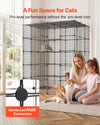 VEVOR Cat Cage 5-Tier 55"x40.98"x68.98" DIY Cat Playpen Indoor Enclosure, Detachable Metal Wire Kennel Crate with 5 Doors, Large Exercise Place Ideal for 2-3 Cats, Kittens and Small Animals, Black