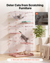 VEVOR Cat Cage 4-Tier 33.07"x23.82"x64.37" DIY Cat Playpen with Ladders, Indoor Enclosure Detachable Metal Wire Kennel Crate, Large Exercise Place for 1-2 Cats, Kittens, Ferrets & Small Animals, Pink