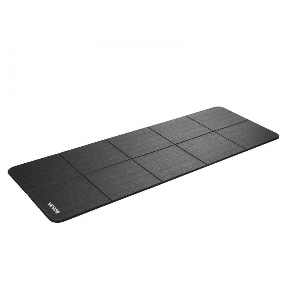 VEVOR Foldable Walking Pad Treadmill Mat, 1/4" Thick, 24" x 68" Exercise Equipment Mat for Elliptical on Carpet Hardwood Floor, High Density PVC Floor Protector, Waterproof and Non-slip for Home Gym