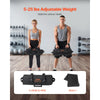 VEVOR Workout Sandbag, Heavy Duty Workout Power Bags with Handles, 5-25 lbs Adjustable Slam Bag for Fitness Strength Weight Training Cross-Training, Home Gym Exercise, Black (Unfilled)