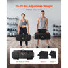 VEVOR Workout Sandbag, Heavy Duty Workout Power Bags with Handles, 25-75 lbs Adjustable Slam Bag for Fitness Strength Weight Training Cross-Training, Home Gym Exercise, Black (Unfilled)