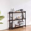 VEVOR Metal Bookshelf, 3-Tier Industrial Bookshelf, Small Rustic Storage Display Bookcase with Open Shelves, Freestanding Display Vintage Shelving Unit Storage Rack, for Living room, Bedroom & Office