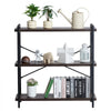 VEVOR Metal Bookshelf, 3-Tier Industrial Bookshelf, Small Rustic Storage Display Bookcase with Open Shelves, Freestanding Display Vintage Shelving Unit Storage Rack, for Living room, Bedroom & Office