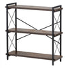 VEVOR Metal Bookshelf, 3-Tier Industrial Bookshelf, Small Rustic Storage Display Bookcase with Open Shelves, Freestanding Display Vintage Shelving Unit Storage Rack, for Living room, Bedroom & Office