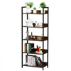VEVOR Metal Bookshelf, 5-Tier Tall Industrial Bookshelf, Rustic Display Vintage Storage Bookcase with Open Shelves, Freestanding Display Shelving Unit Storage Rack, for Living room, Bedroom & Office