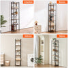 VEVOR Metal Bookshelf, 6-Tier Industrial Bookcase, Tall Narrow Rustic Vintage Storage Bookshelf with Open Shelves, Freestanding Display Shelving Unit Storage Rack, for Living room, Bedroom & Office
