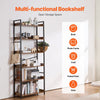VEVOR Metal Bookshelf, 6-Tier Industrial Bookshelf, Tall Wide Rustic Vintage Storage Bookcase with Open Shelves, Freestanding Display Shelving Unit Storage Rack, for Living room, Bedroom & Office