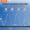 VEVOR Razor Wires, 246 ft Razor Barbed Wire, 5 Rolls Razor Wire Fencing Razor Fence, Razor Ribbon Barbed Wire Galvanized Razor Wire Fence, Rolls Razor for Garden
