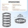VEVOR Razor Wires, 246 ft Razor Barbed Wire, 5 Rolls Razor Wire Fencing Razor Fence, Razor Ribbon Barbed Wire Galvanized Razor Wire Fence, Rolls Razor for Garden