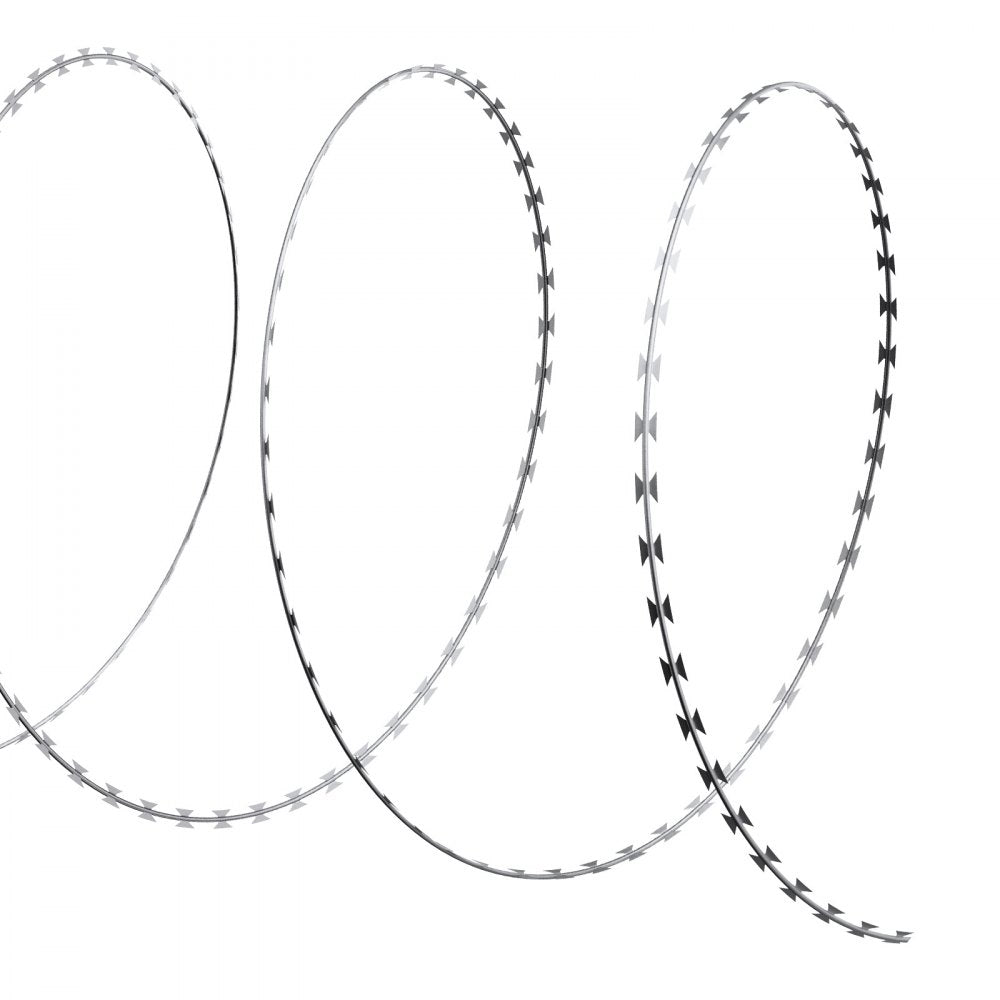 VEVOR Razor Wires, 246 ft Razor Barbed Wire, 5 Rolls Razor Wire Fencing Razor Fence, Razor Ribbon Barbed Wire Galvanized Razor Wire Fence, Rolls Razor for Garden