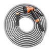 VEVOR Metal Garden Hose 100 ft, Rust Proof Stainless Steel Water Hose, Heavy Duty Backyard Hose with 10 Function Nozzle, No-Kink & Flexible Water Pipe, Lightweight Metal Hose for Yard, Outdoor