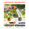VEVOR Metal Garden Hose 150 ft, Rust Proof Stainless Steel Water Hose, Heavy Duty Backyard Hose with 10 Function Nozzle, No-Kink & Flexible Water Pipe, Lightweight Metal Hose for Yard, Outdoor