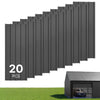 VEVOR Metal Roof Panels, 20Pcs 99 sq.ft. Galvanized Steel Roofing Panels, High Impact Corrugated Tin Gazebo Top with Screws, Gloves, Heavy Duty for Gazebos, Chicken Coop Sheds Stables Patio, Gray