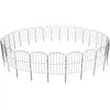 VEVOR Garden Fence, 24in(H) x30ft(L) Animal Barrier Fence, Underground Decorative Garden Fencing with 2 Inch Spike Spacing, Metal Dog Fence for the Yard and Outdoor Patio, 28 Pack