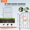 VEVOR Garden Fence, 24in(H) x11ft(L) Animal Barrier Fence, Underground Decorative Garden Fencing with 2 Inch Spike Spacing, Metal Dog Fence for the Yard and Outdoor Patio, 10 Pack