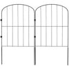 VEVOR Garden Fence, 24in(H) x11ft(L) Animal Barrier Fence, Underground Decorative Garden Fencing with 2 Inch Spike Spacing, Metal Dog Fence for the Yard and Outdoor Patio, 10 Pack