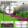 VEVOR Garden Fence, 36.6in(H) x29.5in(L) Animal Barrier Fence, Underground Decorative Garden Fencing with 2.5 Inch Spike Spacing, Metal Dog Fence for the Yard and Outdoor Patio, 5 Pack