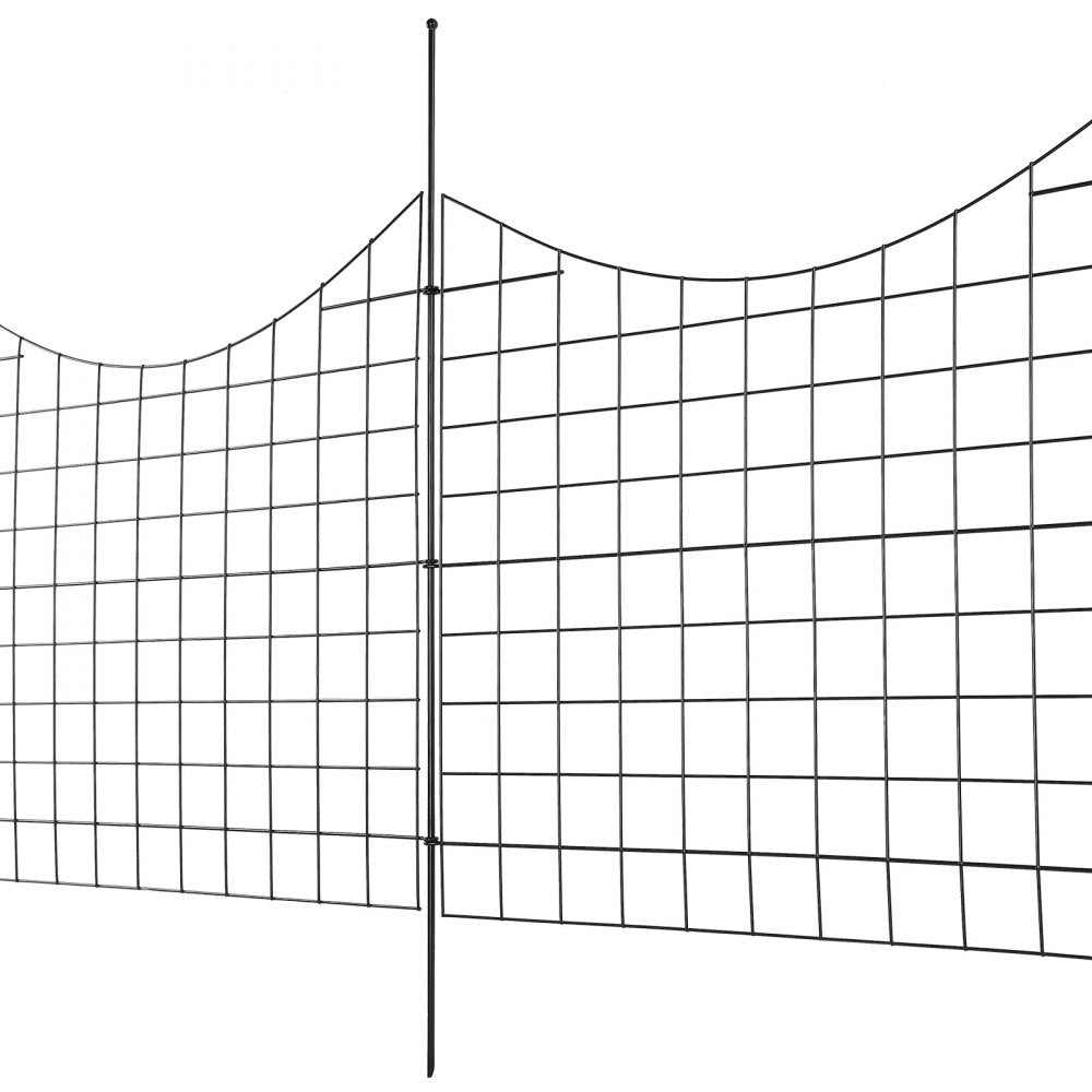 VEVOR Garden Fence, 36.6in(H) x29.5in(L) Animal Barrier Fence, Underground Decorative Garden Fencing with 2.5 Inch Spike Spacing, Metal Dog Fence for the Yard and Outdoor Patio, 5 Pack