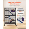 VEVOR Metal Small Animal Cage 50"H 5-Tier Rolling Ferret Cage On Wheels, 0.55" Wire Spacing Large Cages with Hammock, Ramps, Tray & Doors for Ferret, Chinchilla, Sugar Glider, Guinea Pig & Rabbit
