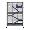 VEVOR Metal Small Animal Cage 50"H 5-Tier Rolling Ferret Cage On Wheels, 0.55" Wire Spacing Large Cages with Hammock, Ramps, Tray & Doors for Ferret, Chinchilla, Sugar Glider, Guinea Pig & Rabbit