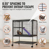 VEVOR 36" Rolling Metal Ferret Cage, Large 2-Tier Cage, Small Animal Cage with Ramps & Tray, Easy to Set up for Pet Rats, Hamster, Guinea Pig, Chinchilla, Squirrel, Hedgehogs, Bunny