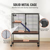 VEVOR 36" Rolling Metal Ferret Cage, Large 2-Tier Cage, Small Animal Cage with Ramps & Tray, Easy to Set up for Pet Rats, Hamster, Guinea Pig, Chinchilla, Squirrel, Hedgehogs, Bunny