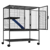VEVOR 36" Rolling Metal Ferret Cage, Large 2-Tier Cage, Small Animal Cage with Ramps & Tray, Easy to Set up for Pet Rats, Hamster, Guinea Pig, Chinchilla, Squirrel, Hedgehogs, Bunny