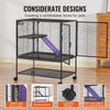 VEVOR 39" Rolling Metal Ferret Cage, Large 2-Tier Cage, Small Animal Cage with Ramps & Tray, Easy to Set up for Pet Rats, Hamster, Guinea Pig, Chinchilla, Squirrel, Hedgehogs, Bunny