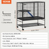 VEVOR 39" Rolling Metal Ferret Cage, Large 2-Tier Cage, Small Animal Cage with Ramps & Tray, Easy to Set up for Pet Rats, Hamster, Guinea Pig, Chinchilla, Squirrel, Hedgehogs, Bunny