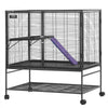 VEVOR 39" Rolling Metal Ferret Cage, Large 2-Tier Cage, Small Animal Cage with Ramps & Tray, Easy to Set up for Pet Rats, Hamster, Guinea Pig, Chinchilla, Squirrel, Hedgehogs, Bunny