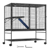 VEVOR 39" Rolling Metal Ferret Cage, Large 2-Tier Cage, Small Animal Cage with Ramps & Tray, Easy to Set up for Pet Rats, Hamster, Guinea Pig, Chinchilla, Squirrel, Hedgehogs, Bunny