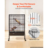 VEVOR Metal Small Animal Cage 39.8"H 3-Tier Rolling Ferret Cage On Wheels, 0.55" Wire Spacing Large Cages with Hammock, Ramps, Tray & Doors for Ferret, Chinchilla, Sugar Glider, Guinea Pig & Rabbit