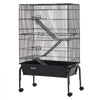 VEVOR Metal Small Animal Cage 39.8"H 3-Tier Rolling Ferret Cage On Wheels, 0.55" Wire Spacing Large Cages with Hammock, Ramps, Tray & Doors for Ferret, Chinchilla, Sugar Glider, Guinea Pig & Rabbit