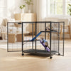 VEVOR Metal Small Animal Cage 37.8"H 3-Tier Rolling Ferret Cage On Wheels, 0.55" Wire Spacing Large Cages with Ramps, Platform, Tray & Doors for Ferret, Chinchilla, Sugar Glider, Guinea Pig & Rabbit