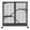 VEVOR Metal Small Animal Cage 37.8"H 3-Tier Rolling Ferret Cage On Wheels, 0.55" Wire Spacing Large Cages with Ramps, Platform, Tray & Doors for Ferret, Chinchilla, Sugar Glider, Guinea Pig & Rabbit