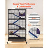 VEVOR Metal Small Animal Cage 58.7"H 6-Tier Rolling Ferret Cage On Wheels, 0.55" Wire Spacing Large Cages with Hammock, Ramps, Tray & Doors for Ferret, Chinchilla, Sugar Glider, Guinea Pig & Rabbit