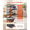 VEVOR Metal Small Animal Cage 58.7"H 6-Tier Rolling Ferret Cage On Wheels, 0.55" Wire Spacing Large Cages with Hammock, Ramps, Tray & Doors for Ferret, Chinchilla, Sugar Glider, Guinea Pig & Rabbit
